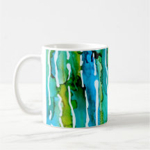 Turquoise Stripe Summer Bright Colours Mug