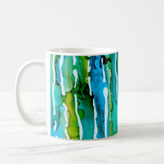 Turquoise Stripe Summer Bright Colours Mug