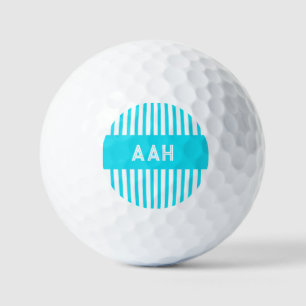 Turquoise Striped  Golf Balls