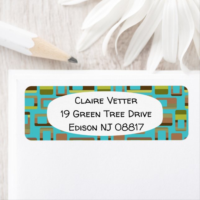 Turquoise Striped Rectangles  (Insitu)