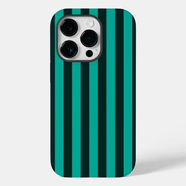 Turquoise Stripes Background Ready to Customise Case-Mate iPhone Case (Back)