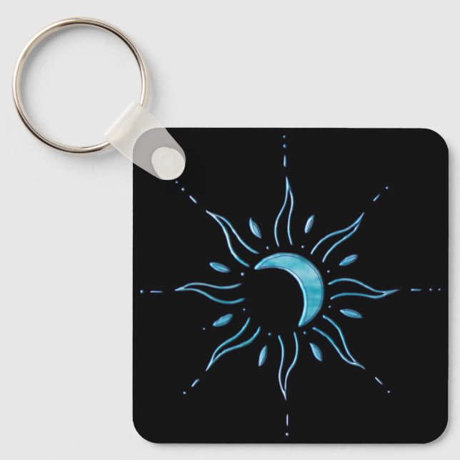 Turquoise Sun  Key Ring (Front)