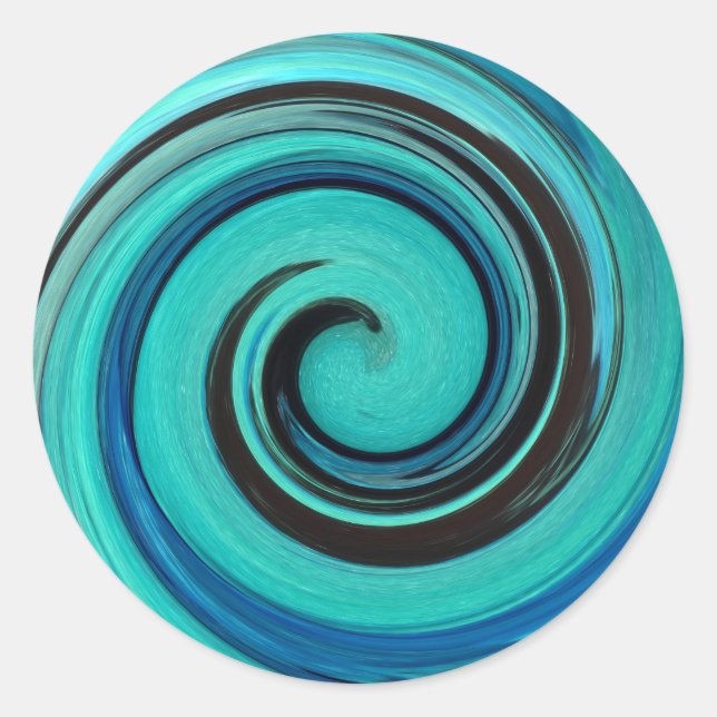 Turquoise Swirl Sticker  (Front)
