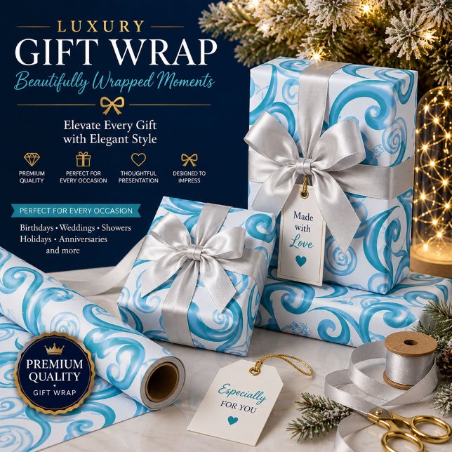 Turquoise Swirl Wrapping Paper (Creator Uploaded)