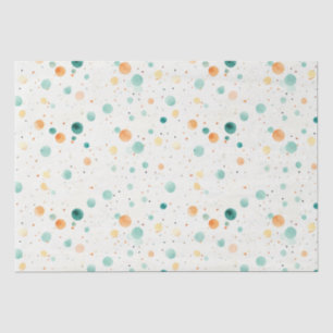 Turquoise Tangerine Dots Tissue Paper