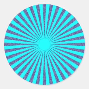 Turquoise Target - Classic Round Sticker