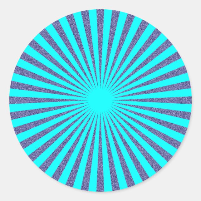 Turquoise Target - Classic Round Sticker (Front)