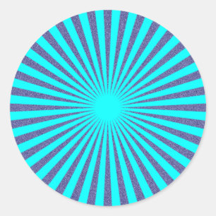 Turquoise Target - Classic Round Sticker