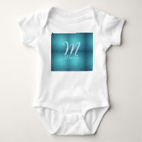 Turquoise teal agate aqua monogram add letter text