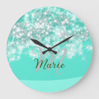 Turquoise teal agate aqua monogram add letter text