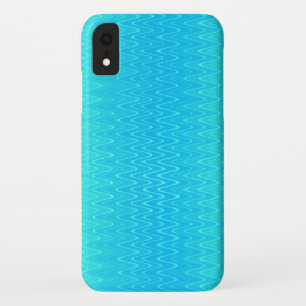 Turquoise Teal Blue Green Zigzag Pattern iPhone XR Case