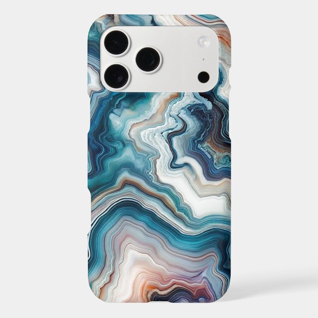 Turquoise Teal Light Blue Purple Quartz Pattern (Back)
