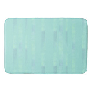 Turquoise teal watercolor look bars lines bath mat