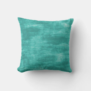 Turquoise textured bohemian pillow