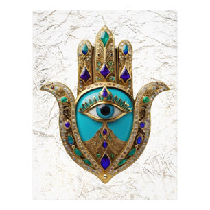 Turquoise Third Eye Hamsa Photo Print