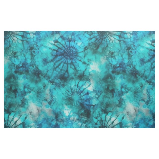 Turquoise Tie Dye Fabric (Yard)
