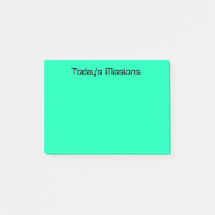Turquoise Today's Missions Post-it Notes