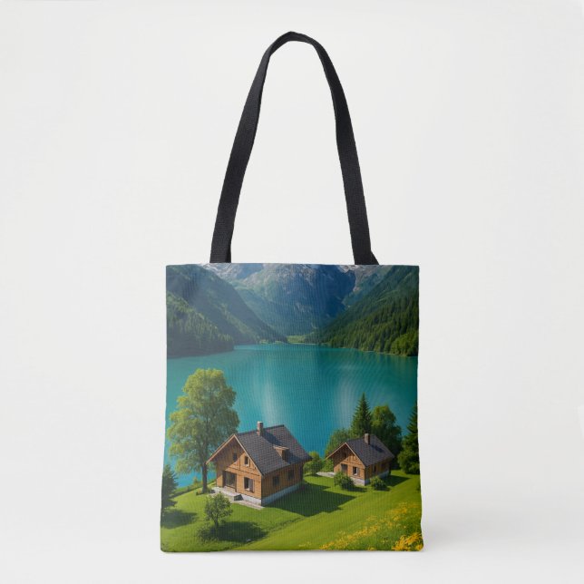 "Turquoise Trails: A Nature Lover’s Carry-All" Tote Bag (Front)