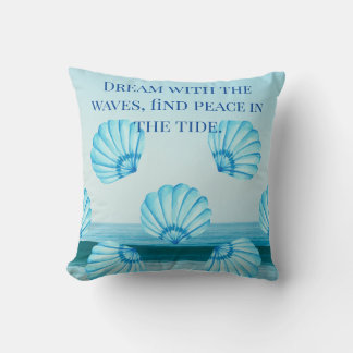 Turquoise Tranquillity: Coastal Dreams Cushion
