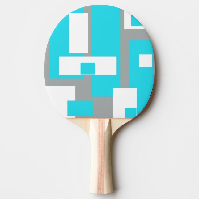 Turquoise Tranquillity Funky Ping Pong Paddle (Front)