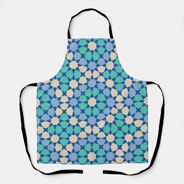 Turquoise Tranquillity Pattern Apron (Front)