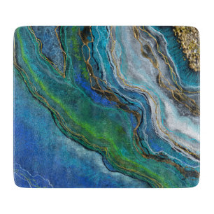 Turquoise Treasure Geode  Cutting Board