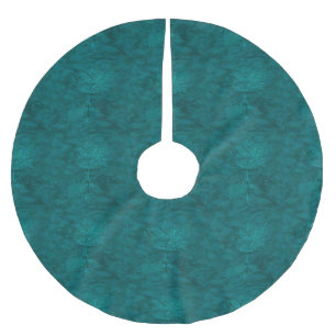 Turquoise Tree of Life Brushed Polyester Tree Skirt