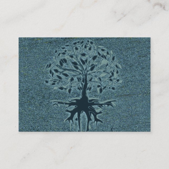 Turquoise Tree of Life Business Card (Front)