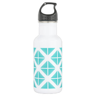 Turquoise Trendy Triangle Pattern 532 Ml Water Bottle