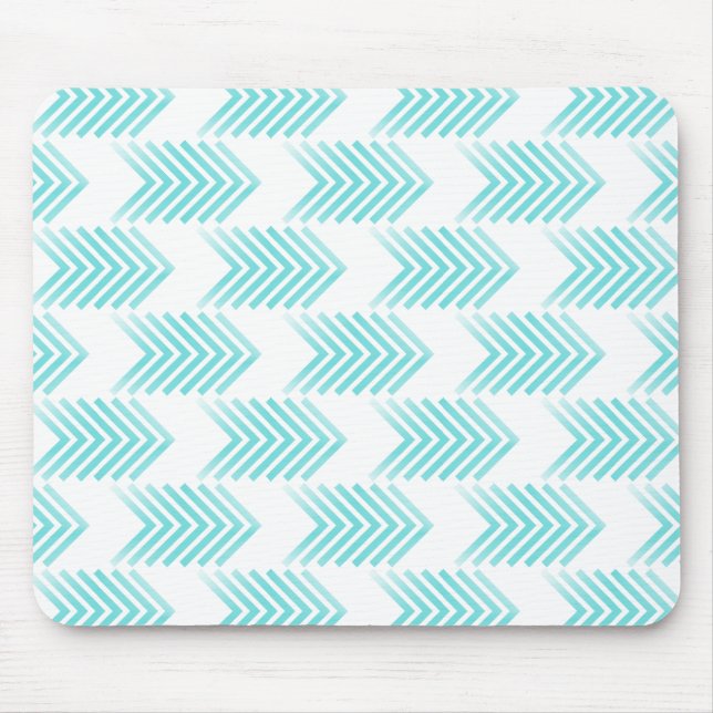 Turquoise Tribal Arrow Pattern Mouse Mat (Front)