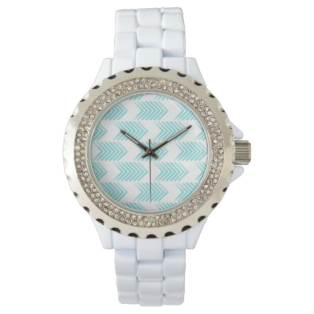 Turquoise Tribal Arrow Pattern Watch (Front)