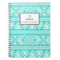 Turquoise Tribal Aztec Pattern Personalised