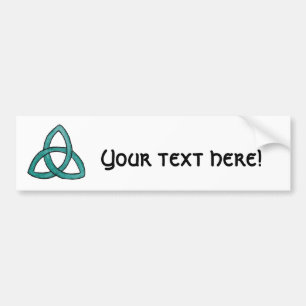 Turquoise Trinity Knot Bumper Sticker
