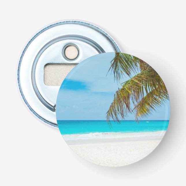 Turquoise Tropical Beach Bottle Opener (Front)