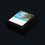 Turquoise Tropical Beach Gift Box<br><div class="desc">Secluded serene and peaceful tropical white sand beach. Calm turquoise waters and a few palm trees for shade. The perfect location for some rest and relaxation.</div>