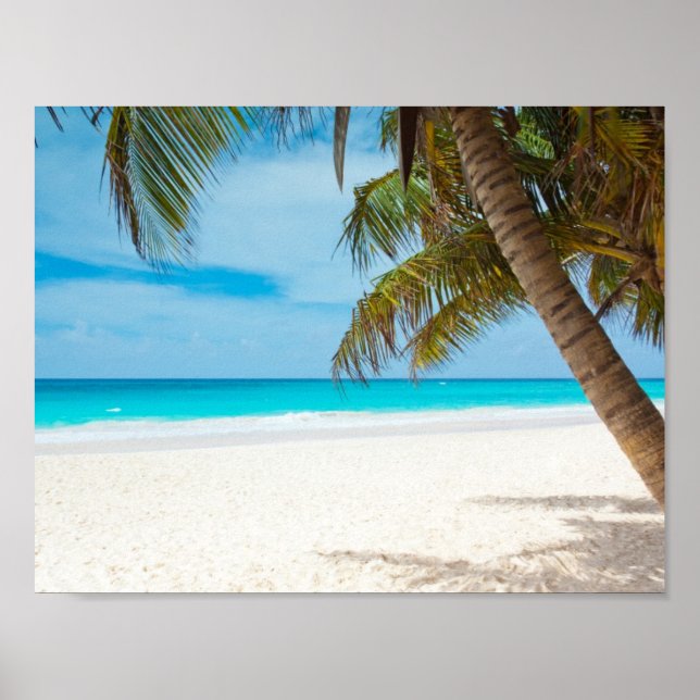 Turquoise Tropical Beach Poster (Front)
