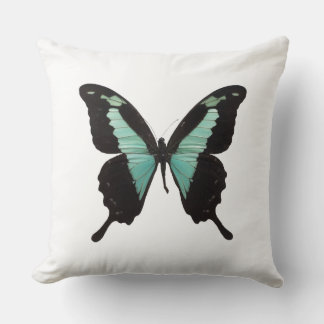 Turquoise Tropical Butterfly Cushion
