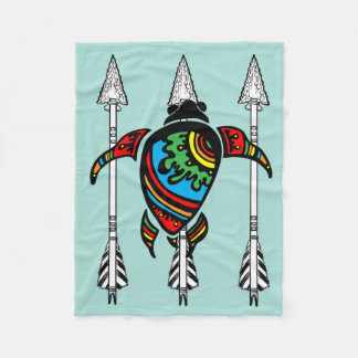 Turquoise Turtle Fleece Blanket