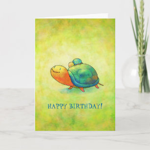 Turquoise Turtles Greeting Card(customisable) Card