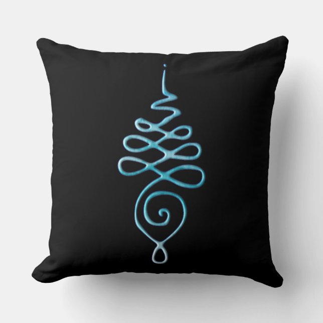 Turquoise Unalome  Cushion (Front)