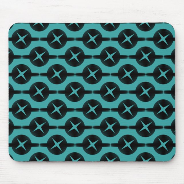 Turquoise Uncommon Circles Mousepad (Front)