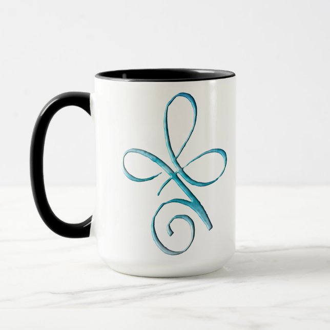 Turquoise Unconditional Love Mug (Left)