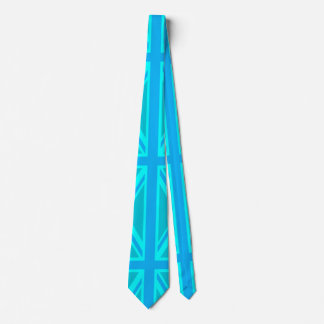 Turquoise Union Jack British Flag Customise it Tie