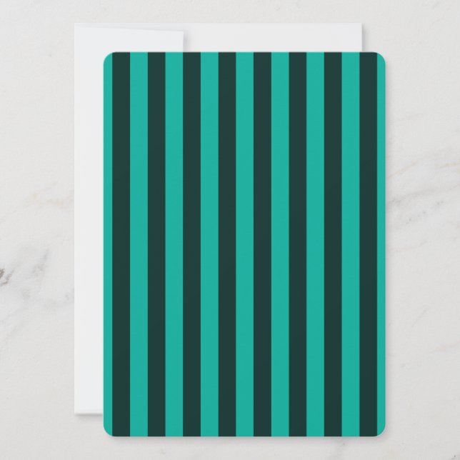 Turquoise Vertical Stripes Customise This! (Front)