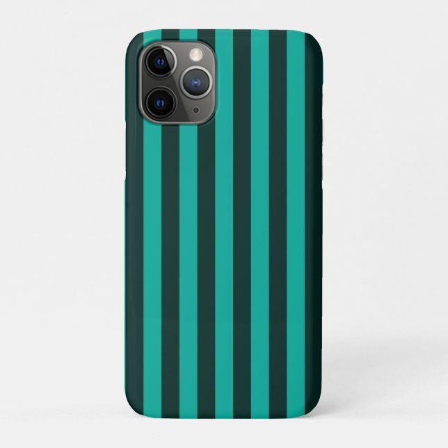 Turquoise Vertical Stripes Customise This! Case-Mate iPhone Case (Back)