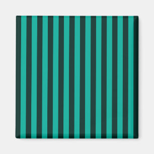 Turquoise Vertical Stripes Style Decor Magnet