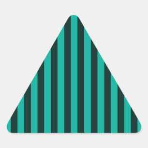 Turquoise Vertical Stripes Style Decor Triangle Sticker