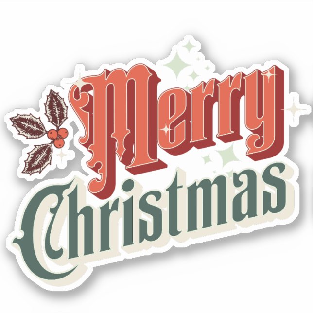 Turquoise vintage Christmas design (Front)