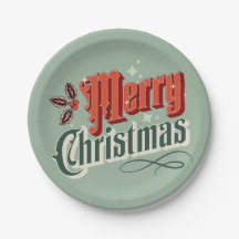 Turquoise vintage Christmas design