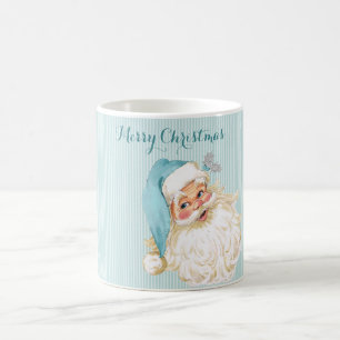 Turquoise Vintage Victorian Santa Claus Coffee Mug